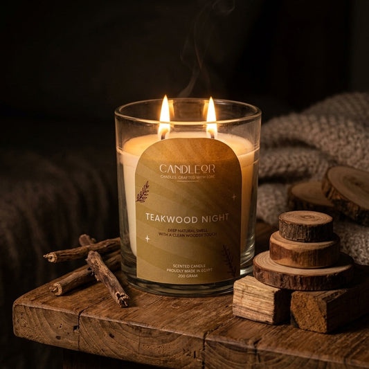 Teakwood Night Candle