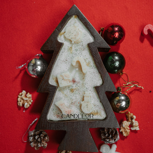 Christmas Tree Wooden candle